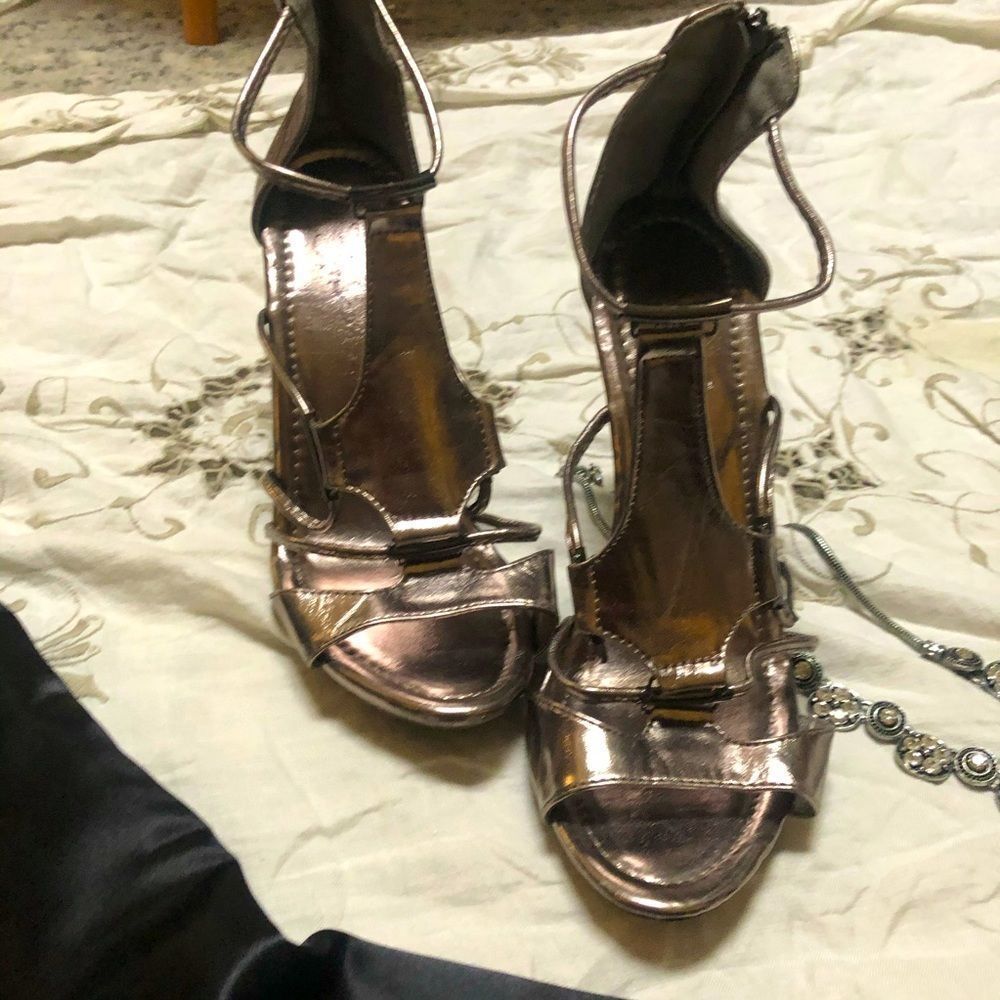 Chrome Gold high Heels
